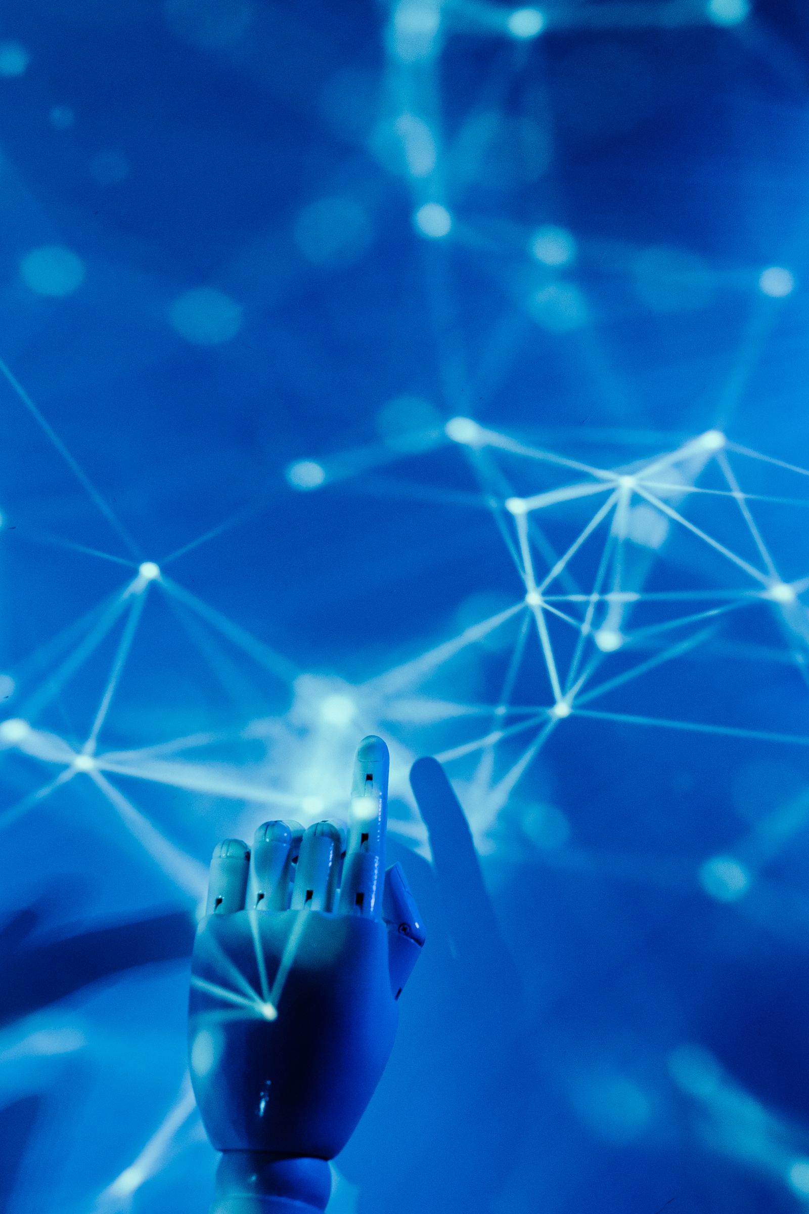 Abstract AI network representing automated accounts receivable