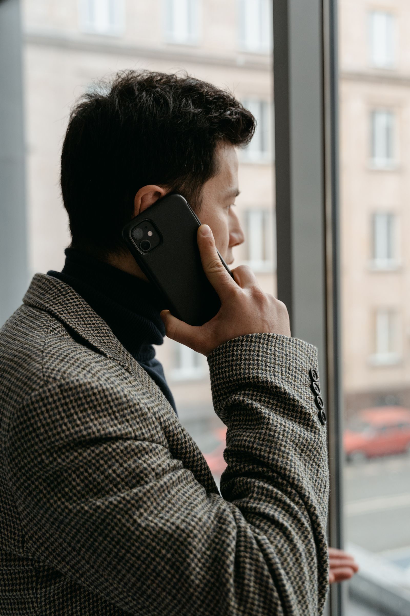 Professional making an early collections phone call